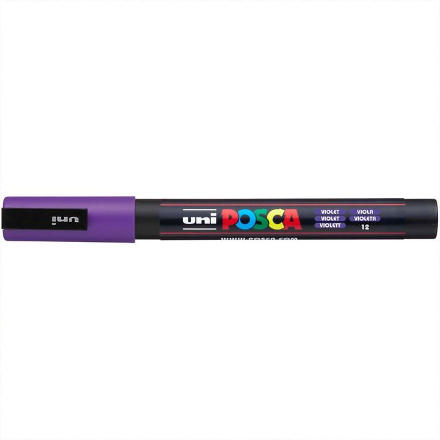 uni POSCA Marker PC-3M Permanent Marker mit Pigmentfarbe in Violett - Bild 1