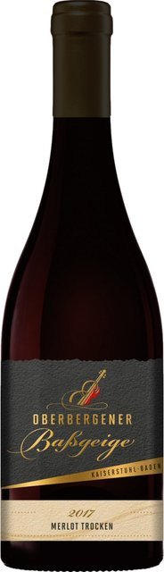 Winzergenossenschaft Oberbergen Oberbergener Baßgeige Merlot Rotwein, Baden, 2022, trocken, 0,75 l - Bild 1