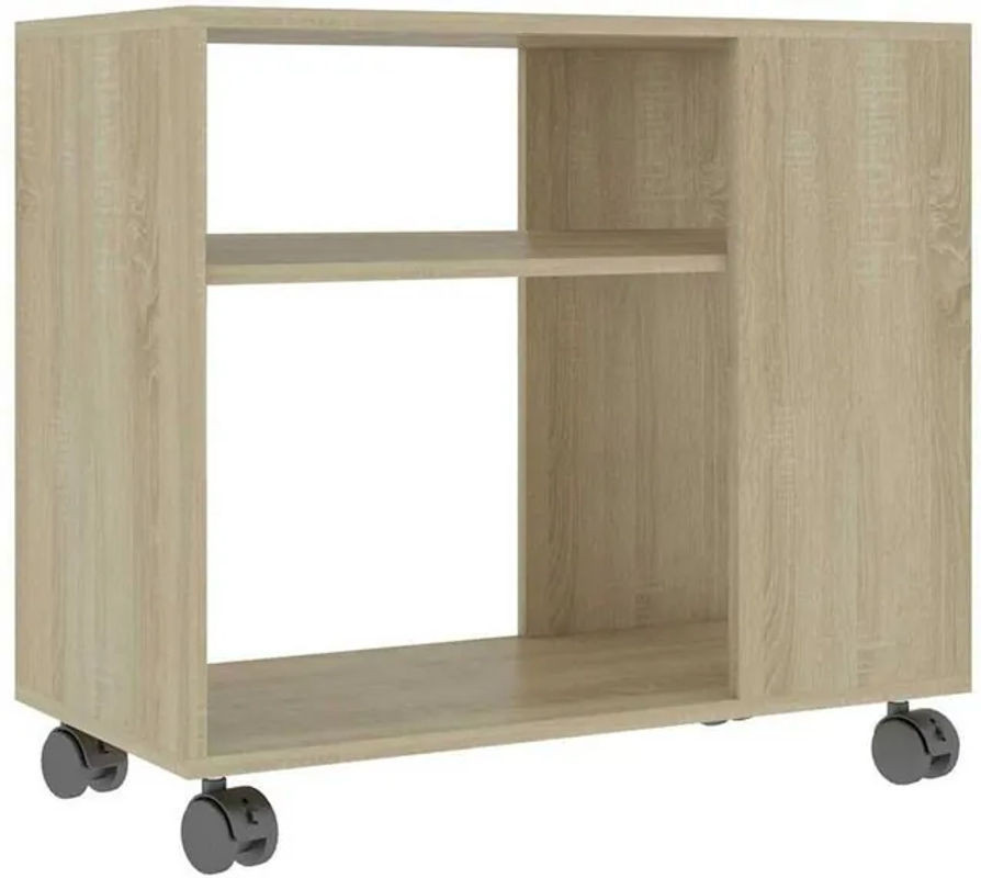 Vidaxl Beistelltisch Modern in Eiche Natur Braun aus Holzwerkstoff, B/T/H: 70 x 35 x 55 cm - Bild 1