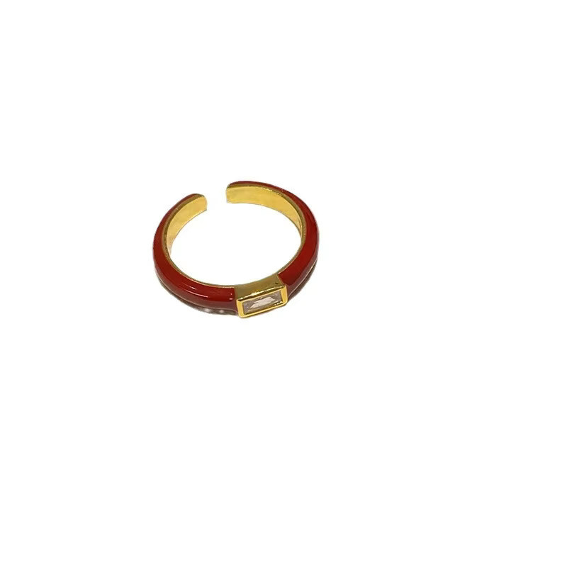 UOSU Ring, rote Emaille, Gold, Damen - Bild 3