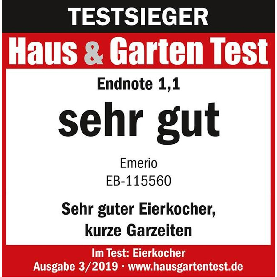 Emerio Eierkocher EB-115560.12 in Weiß aus Kunststoff und Edelstahl, B/H/T: 18 x 17 x 14 cm - Bild 2
