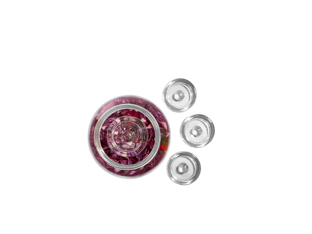 SILVERCREST Fermentationsgewichte für Flip-Einmachgläser, 4er Set, transparent - Bild 2