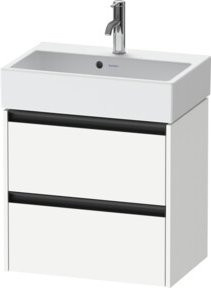 Duravit Waschtischunterschrank Ketho.2 Compact in Weiß, wandhängend mit 2 Schubladen, B/T/H: 58,4 x 39,0 x 54,9 cm - Bild 1