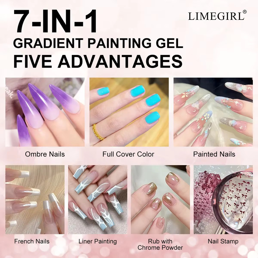 LIMEGIRL G122-2 Farbverlauf Nagelgel, 4 Farben - Bild 2