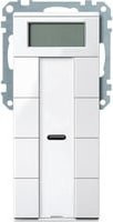 Merten KNX Tastsensormodul 4-fach mit Raumtemperaturregler und Display in Weiß, Unterputz-Montage - Bild 1