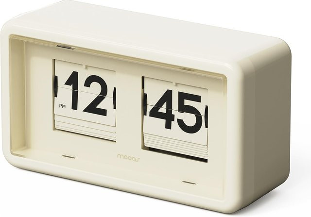 mooas Newtro Flip Clock Retro Design Tischuhr mit AM/PM Anzeige batteriebetrieben - Bild 1