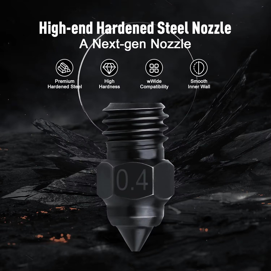 Creality MK8 Düsen aus gehärtetem Stahl für Ender3 S1 Sprite Extruder Pro, Ender3 V2, Pro und Neo Serie, Farbe: Grau - Bild 2