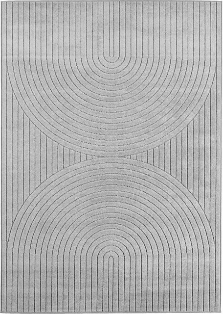Ayyildiz In- und Outdoor-Teppich Nova Silber mit Hoch-Tief-Effekt, B/L: 240 x 340 cm - Bild 1