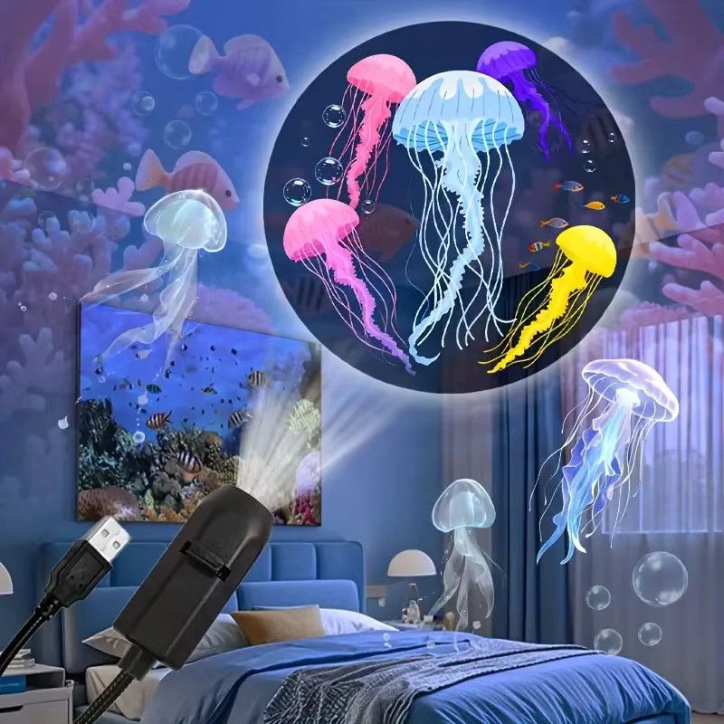 TLEDMP Ocean LED-Projektorlicht mit 360 Grad Rotation und USB-Anschluss für Wände und Decken - Bild 2