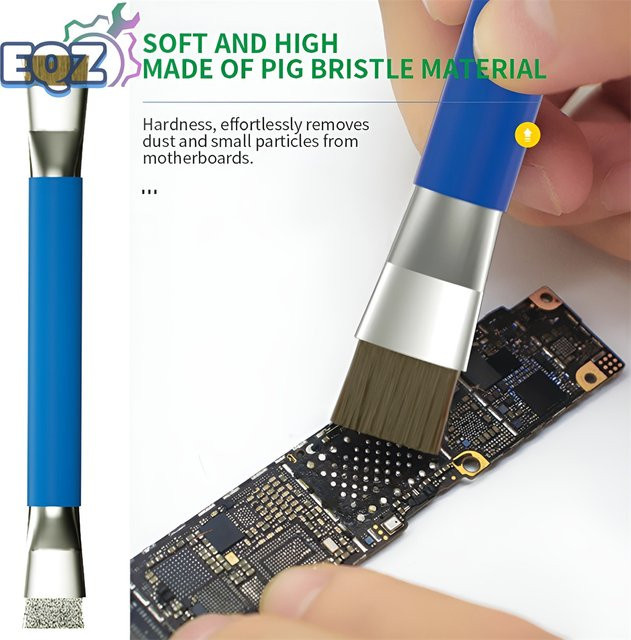 EQZ Antistatische ESD-sichere doppelköpfige Bürstenplatte zur Reparatur von IC-Chips und PCB-Schweißen für Mobiltelefone und Computer-Mainboards - Bild 1