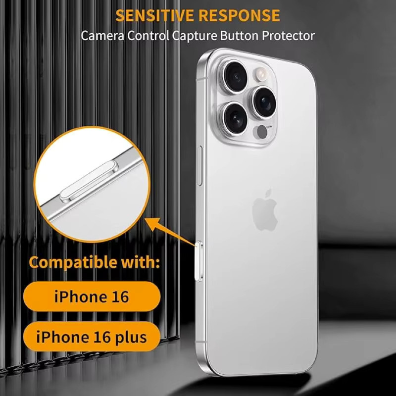 DIXSG Kamera-Steuerungstastenschutz für iPhone 17 Pro Max, 17 Pro, 16 Plus und 16 in Schwarz, kratzfeste kapazitive Schiebeabdeckung für den seitlichen Aufnahmeknopf - Bild 2