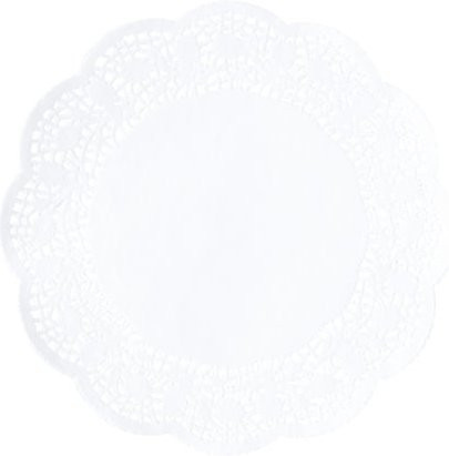 Schneider Tortenspitze aus Papier, Weiß, Durchmesser: 24 cm, 100 Stück - Bild 1