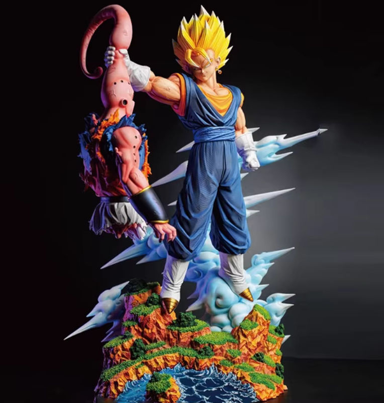 Bandai Dragon Ball Action Figure Vegetto vs Buu Super Saiyajin Statue aus Kunststoff, mehrfarbig, Höhe: 33 cm - Bild 2