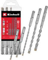 Einhell Beton-Spiralbohrer-Set SDS-plus aus 40CR-Stahl, 5-teilig, Durchmesser: 5 mm, 6 mm, 8 mm, 10 mm - Bild 1