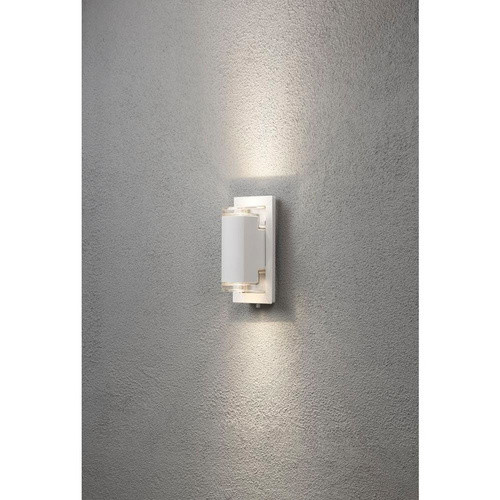 Konstsmide Wandleuchte Potenza in Weiss, dimmbar, IP54 Outdoor Gartenleuchte aus Aluminium - Bild 3