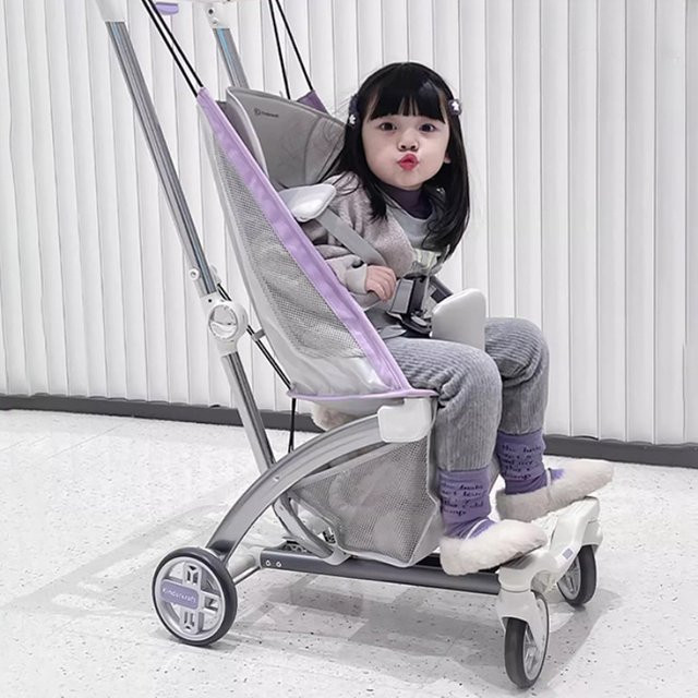 Warm House Buggy faltbarer leichter Kinderwagen in Lila - Bild 1