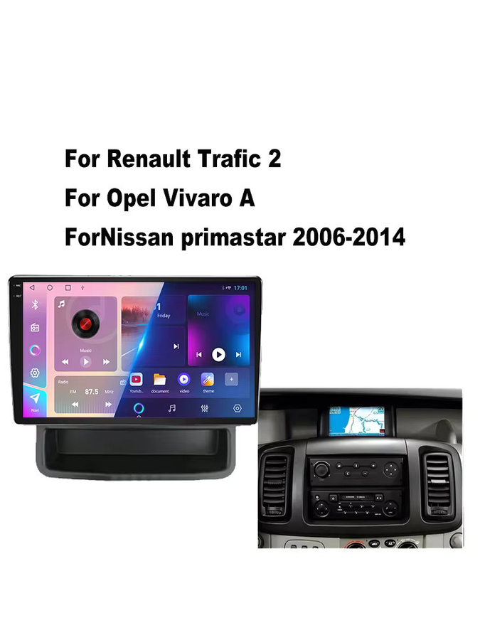 FengShiDa Android 14 Multimedia Autoradio mit GPS und Video Player für Renault Trafic 2, Opel Vivaro und Nissan Primastar (2006-2014), Schwarz - Bild 7