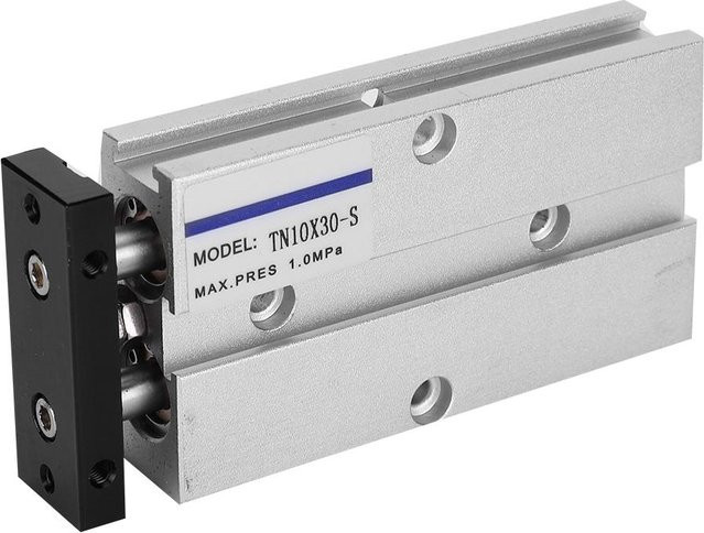 TOMTOP JMS TN10X30 Doppelstangen-Doppelwirkzylinder aus Aluminiumlegierung in Silber - Bild 1
