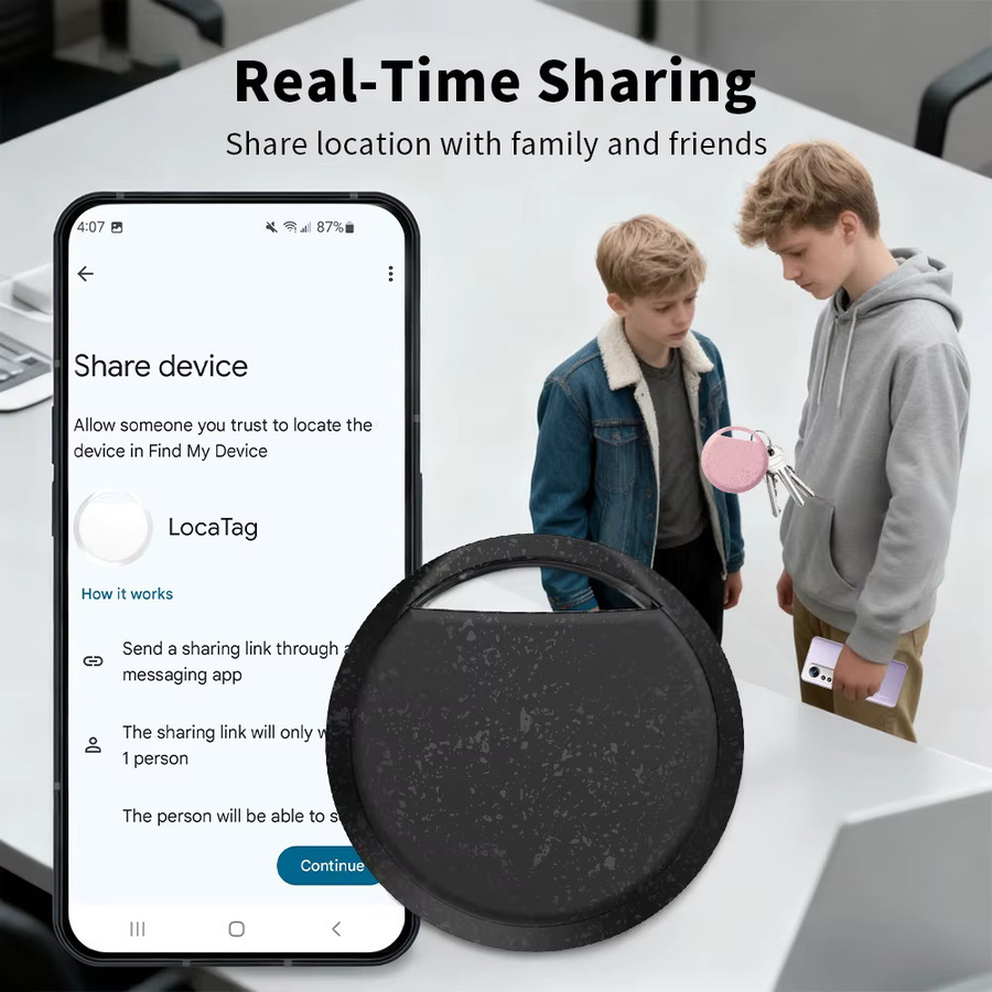4er-Set Smart Tag Bluetooth Tracker für Android zur Fernortung mit Google Find My Device App kompatibel mit Samsung Xiaomi und Pixel - Bild 3