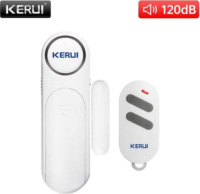 KERUI D121 Kabelloser Tür- und Fenstersensor-Alarm mit 120 dB Diebstahlschutz und Fernbedienung in Weiß - Bild 1
