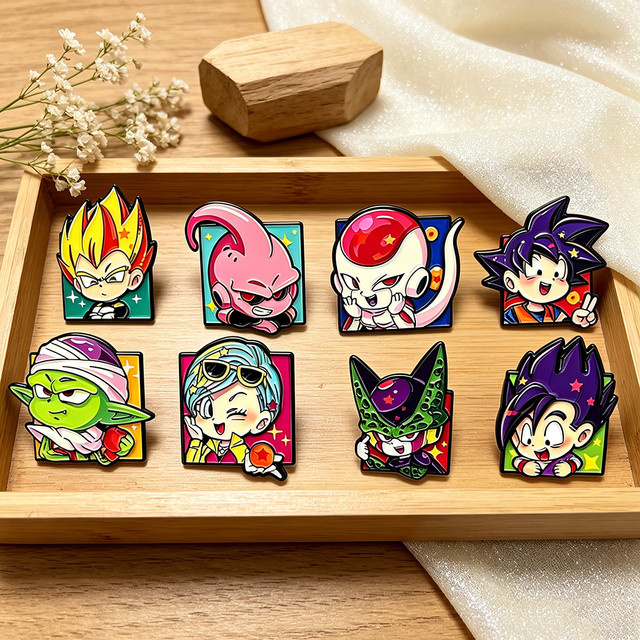 Bandai Dragon Ball Anime Anstecknadeln, 8-teiliges Set - Bild 1