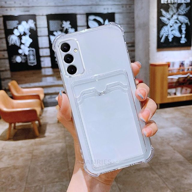 Transparente Silikonhülle mit Kartensteckplatz für Samsung Galaxy A16 A15 A25 A55 A35 5G A06 M54 M55 A14 A54 A72 - Bild 1