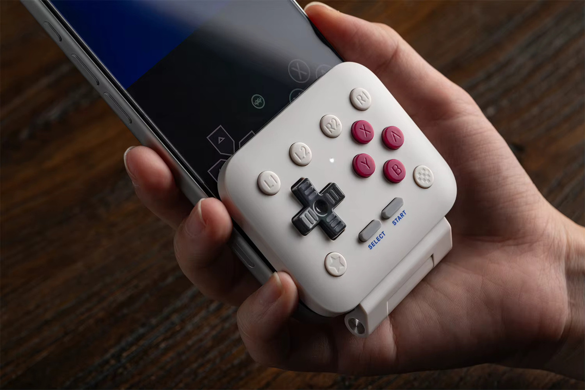 8BitDo FlipPad USB-C Mobile Game Controller für iPhone und Android, vertikaler Gaming-Gamepad in Weiß - Bild 3