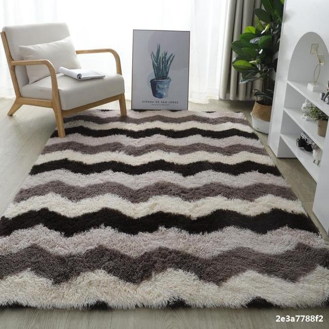Yiran Furniture Flauschiger Teppich in Grau für Wohnzimmer, Schlafzimmer und Kinderzimmer, B/T: 160 x 230 cm - Bild 1