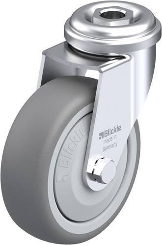 Blickle LRA-TPA 75KF Lenkrolle in Silber und Grau mit 75 mm Rad-Durchmesser und 75 kg Tragfähigkeit - Bild 1