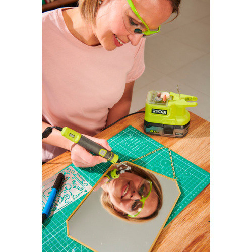 Ryobi Akku-Rotationswerkzeug RRT18-0 in Grün mit maximalem Spanndurchmesser von 3,2 mm (Ryobi ONE+) - Bild 2