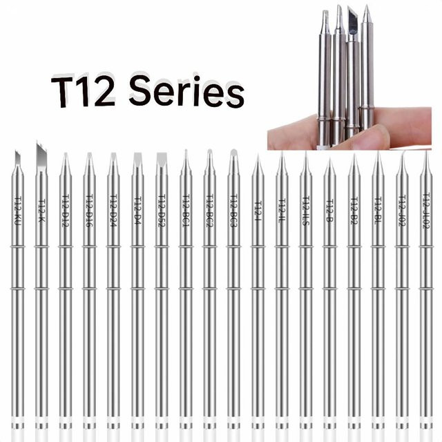 Hakko T12 Lötspitzen Schweißwerkzeuge in Silber, kompatibel mit Hakko FX951 und T12 Lötstationen, Modelle T12-I, T12-IL und T12-K - Bild 1