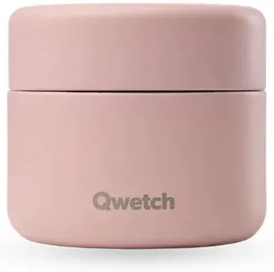 Qwetch Routine Box Inox Pillendose aus Edelstahl für 48 Tabletten in Silber und Pink - Bild 1