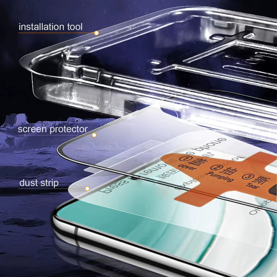 2er-Pack OnePlus Panzerglas 9H gehärtet mit One-Click Clean Installation für OnePlus 15 13 12 R T Ace 6 5 Pro Nord 5 4 3 HD Full Cover Schutzfolie transparent - Bild 2