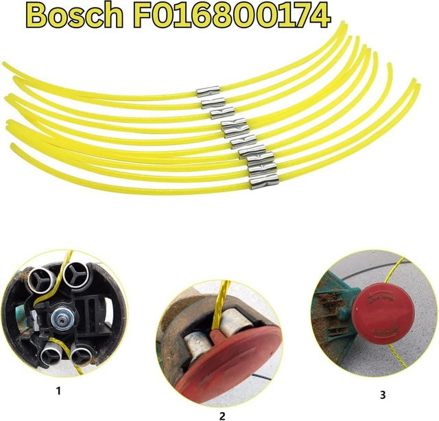 10 Stück Bosch Ersatz-Trimmerfaden in Gelb passend für ART23 Combitrimm F016800174 - Bild 1
