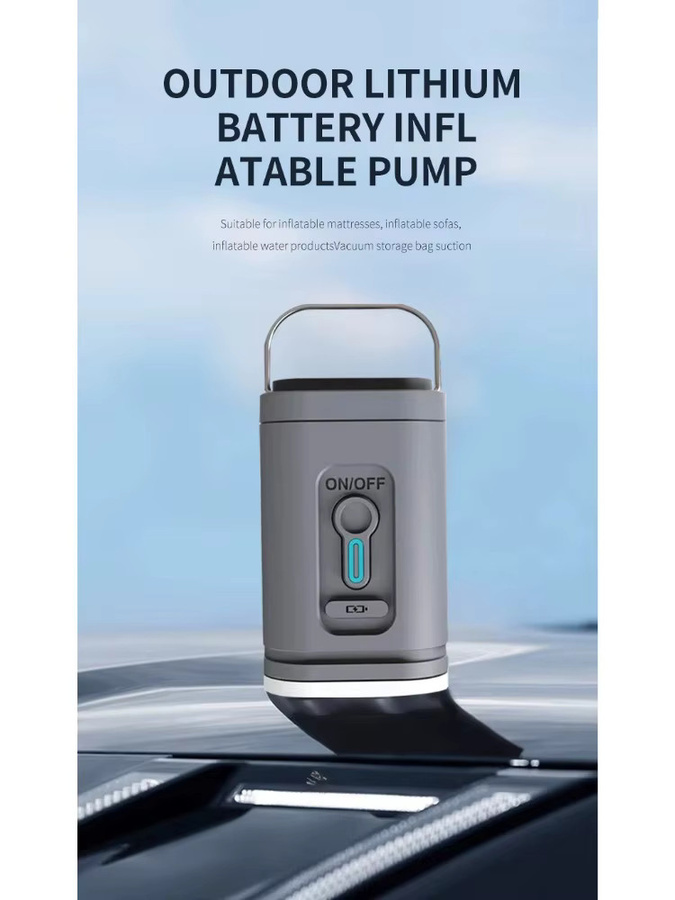 XMSJ Mini Elektrische Luftpumpe mit 2400mAh Akku, USB-aufladbar, Farbe: Grün, zum Aufblasen und Ablassen von Luft für Schwimmreifen, Luftbetten und Vakuum-Aufbewahrungsbeutel - Bild 5