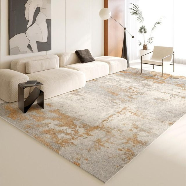 Moderner geometrischer Teppich in Grau, waschbar und rutschfest, B/T: 180 x 280 cm - Bild 1