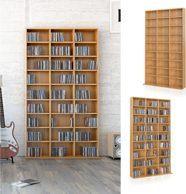 Vicco Wandregal Medienregal für CDs und DVDs in Braun mit Melaminharzbeschichtung - Bild 1