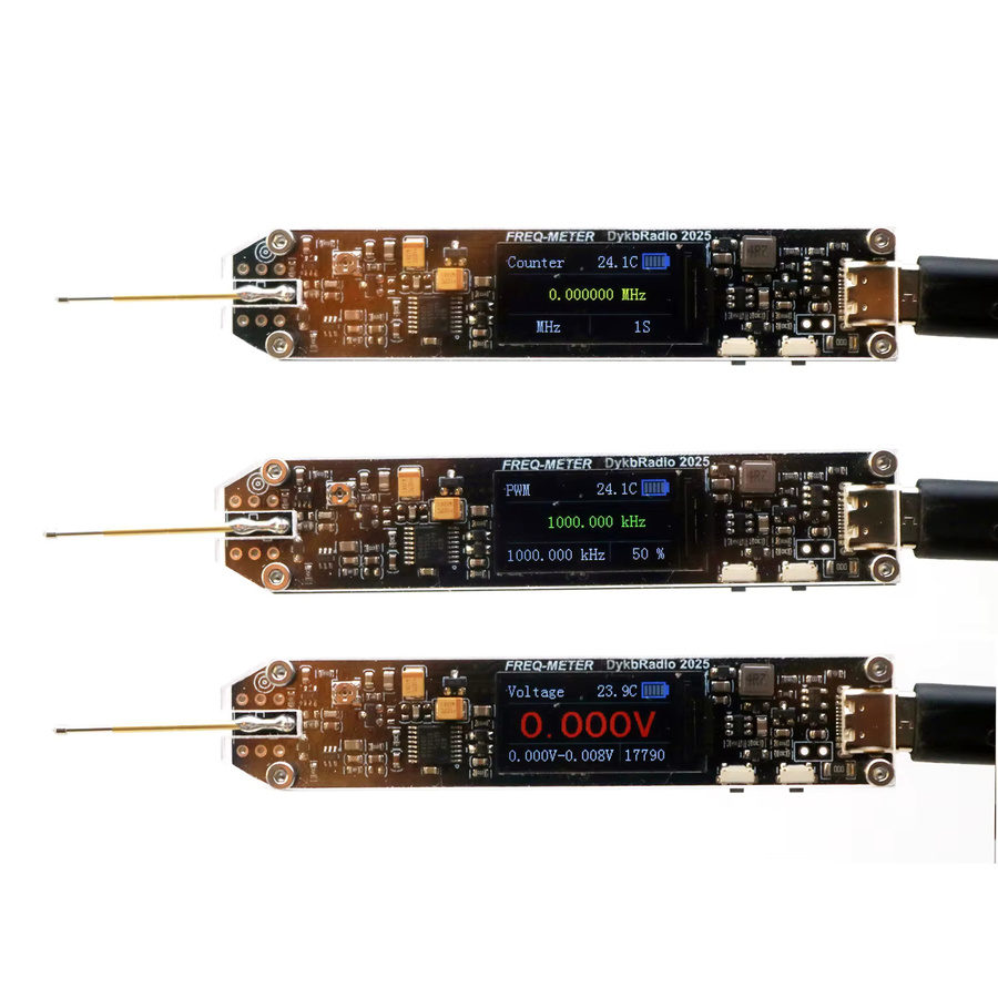 DYKBmetered Frequenzmesser und Frequenzsignalgenerator 5Hz bis 100MHz in Schwarz mit PWM 1Hz bis 4MHz und 0-5V Spannungserkennung - Bild 2