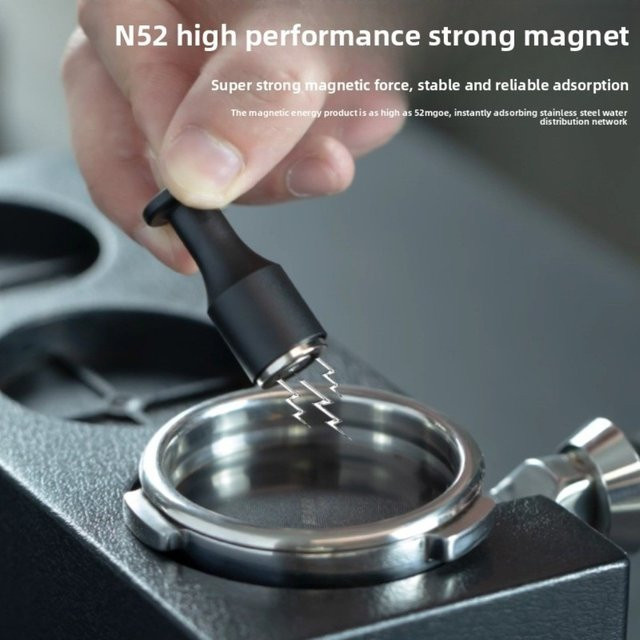 Magnetischer Kaffeefilter aus Edelstahl für pulverbefreie Kaffeeextraktion in Schwarz oder Silber - Bild 1