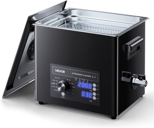 VEVOR Ultraschallreiniger professionelles Reinigungsgerät mit Drehknopfsteuerung, Silber, 10 l - Bild 1