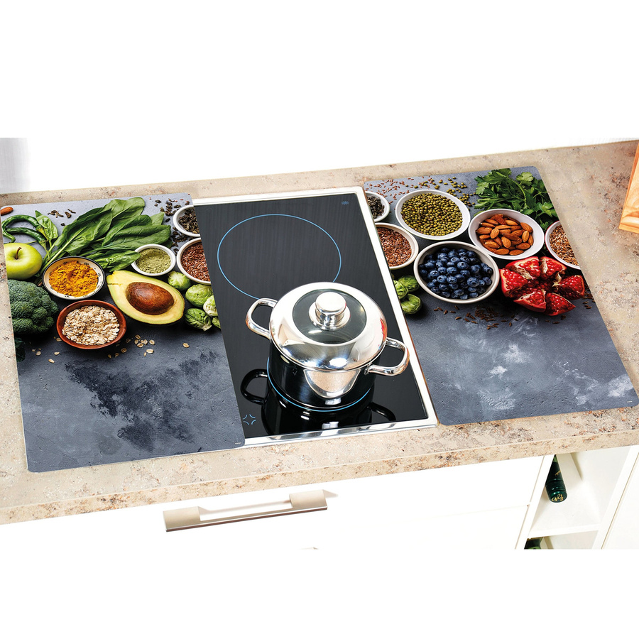 Kesper Multi-Glasschneideplatte 2er Pack Motiv Healthy Kitchen rechteckig mehrfarbig - Bild 2
