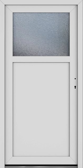Roro Nebeneingangstür OKE 1154 mit Glaseinsatz, Weiß, B: 98 cm, H: 198 cm, DIN Rechts, nach außen öffnend - Bild 1