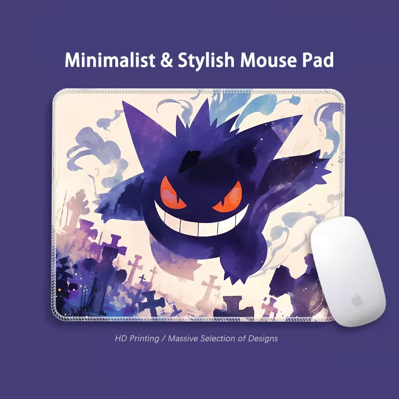 Rutschiges Pokémon Mauspad von Bandai mit Pikachu und Gengar Design, Multicolor, B x H: 26 x 21 cm - Bild 3