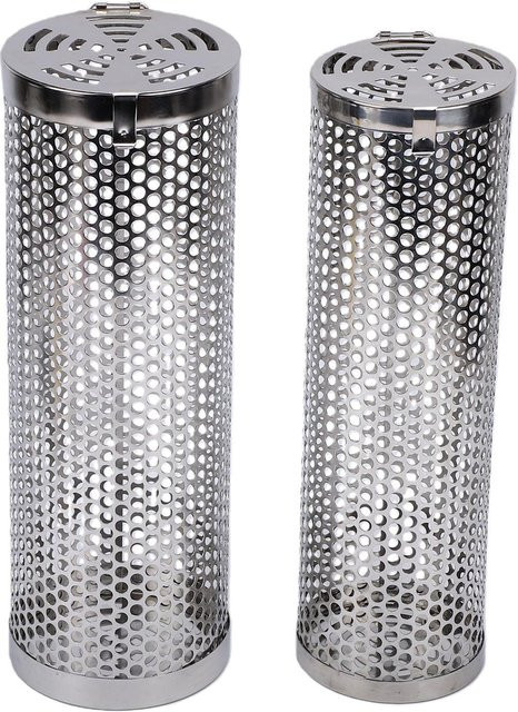 2 Stück Fishine Rollkorb aus Edelstahl in Silber für Grillgut wie Gemüse, Fisch oder Fleisch - Bild 1