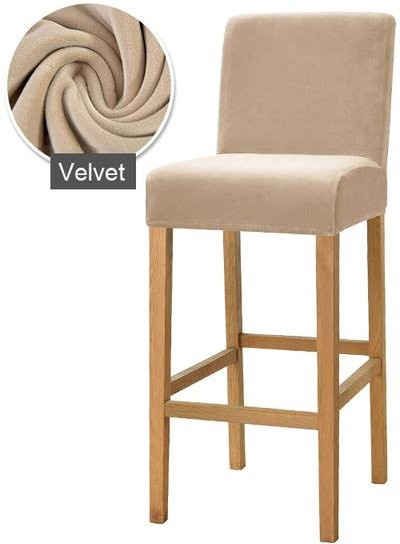 YZFZP Barhocker Schutzbezug aus elastischem Samtstoff für hohe Hocker im modernen Stil - Bild 1