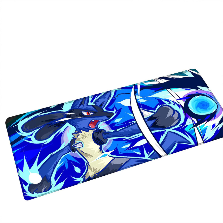 Bandai Pokemon Lucario Gaming-Mauspad, große rutschfeste Schreibtischunterlage in Multicolour für PC und Laptop - Bild 2