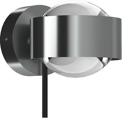 Top Light Puk! 80 Wall Avantgarde Wandleuchte in Chrom matt mit klarem Glas und Up-Down-Lichtfunktion - Bild 1