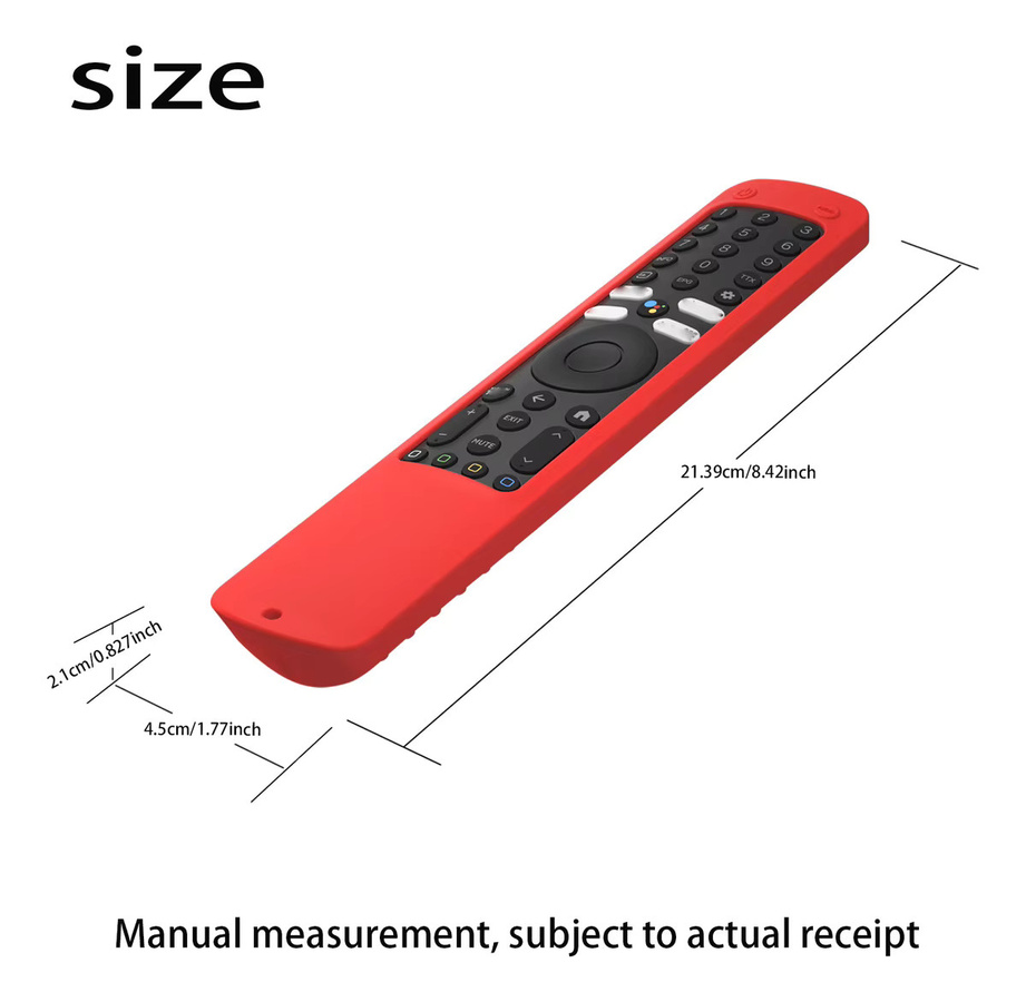 Xiaomi Silikon-Fernbedienungshülle in Anthrazit und Rot, weiche und stoßfeste Schutzhülle für Xiaomi TV XMPM-19 P1/P1E/Q1/Max 86/A2 und Mi Box - Bild 2