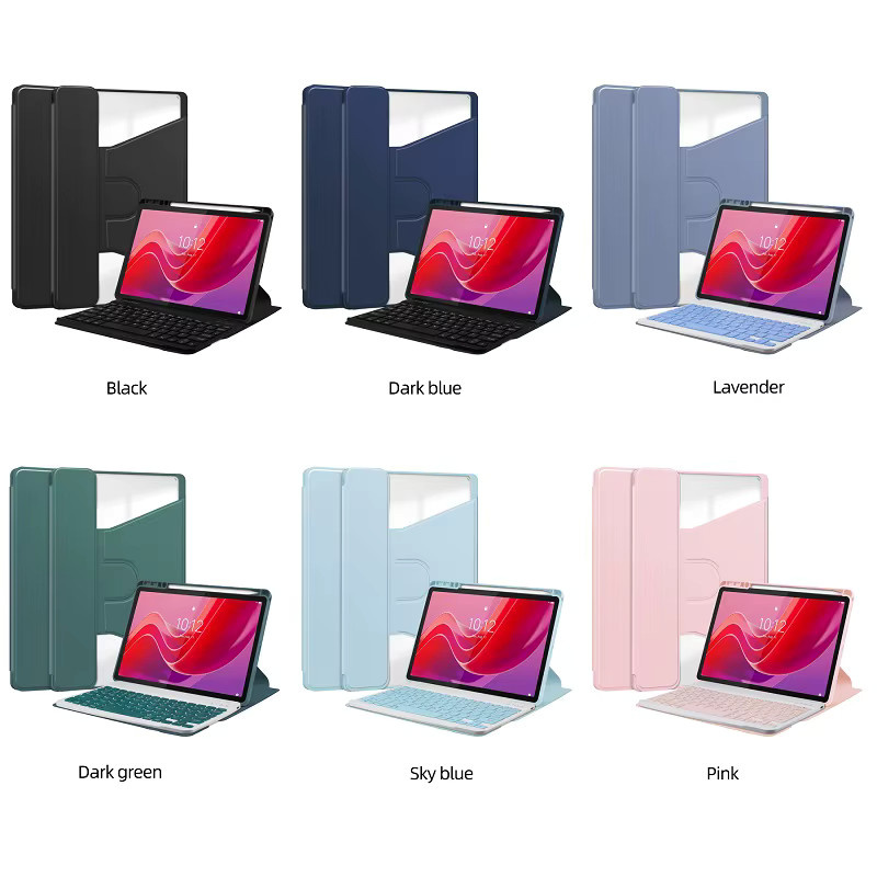 Smart Cover für Lenovo Tab M11 TB-330FU TB-331FC und Xiaoxin Pad 2024 11 Zoll mit Bluetooth-Tastatur, Stifthalter und Standfunktion in Schwarz oder Grün - Bild 6