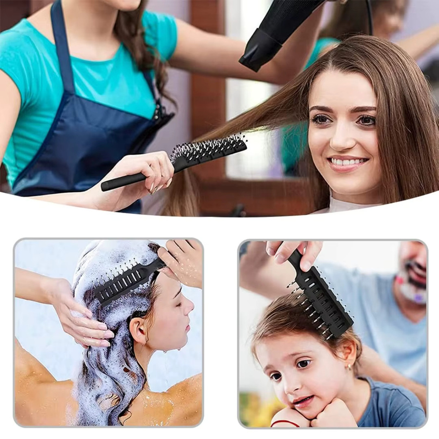 Friseurkamm, Haarbürste in Fischgrätenform - Bild 3